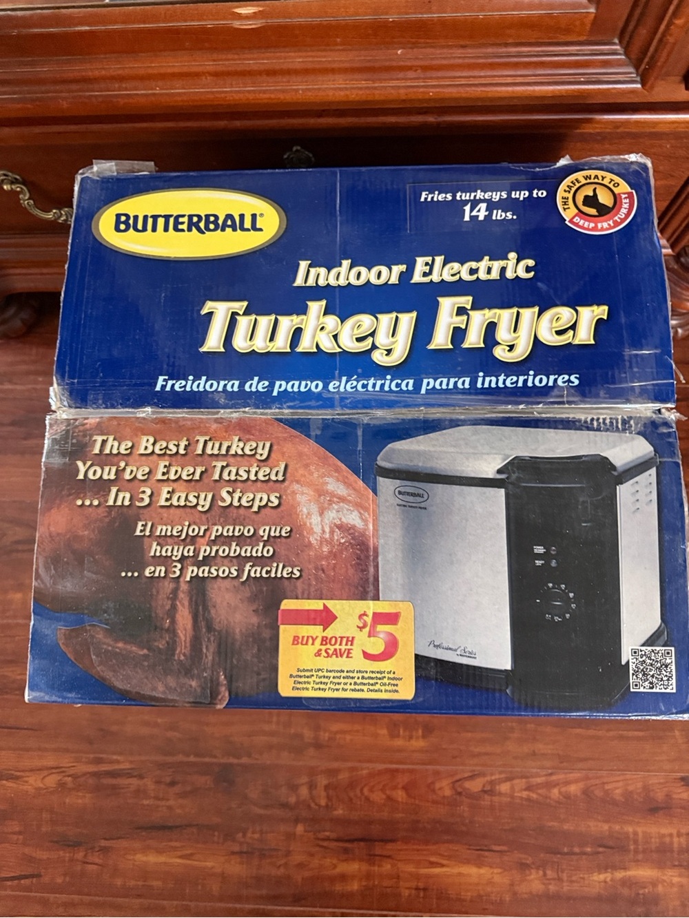 Burretball Indoor Electric Fryer Like new (used once)
